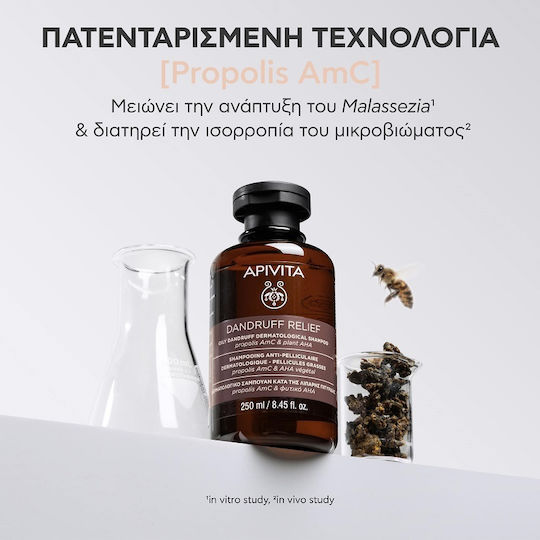 Apivita White Willow & Propolis Anti-Dandruff Shampoo for Oily Hair 250ml