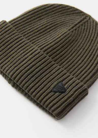 Unisex Beanie Strickmütze in Khaki Farbe