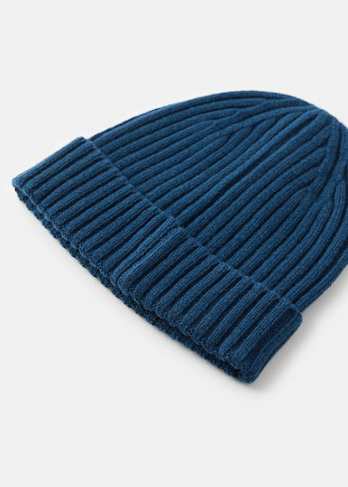 Beanie Unisex Σκούφος Πλεκτός σε Μπλε χρώμα