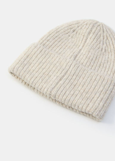 Beanie Unisex Σκούφος Πλεκτός σε Μπεζ χρώμα