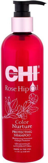 CHI Rose Hip Oil Color Nurture Шампоан Запазване На Цвета За Оцветена Коса 340мл