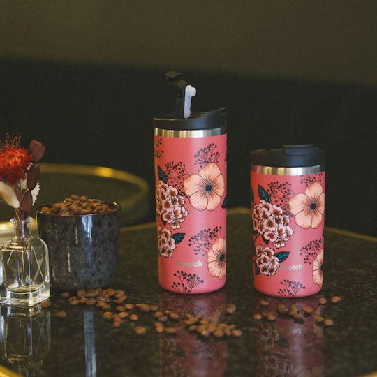 Qwetch Travel Mug Чаша Термос Неръждаема стомана Без BPA 470ml Qwetch Anemones