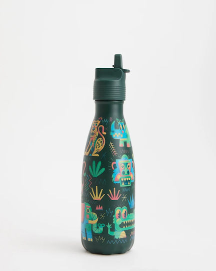 Chilly's Rostfreier Stahl Kinder Trinkflasche Thermos mit Stroh Original Kids Safari Squad 350ml