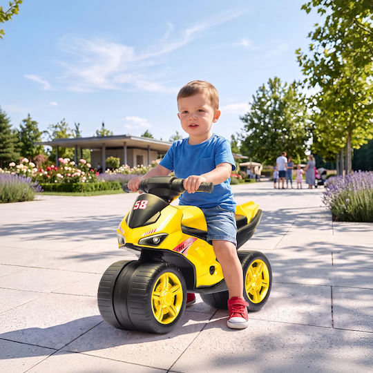 Aiyaplay Convertible Tricycle with Parental Handle for 18-36 Months Yellow