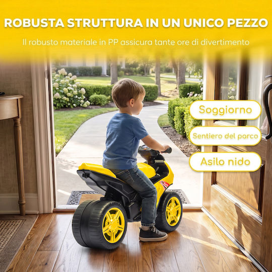 Aiyaplay Convertible Tricycle with Parental Handle for 18-36 Months Yellow