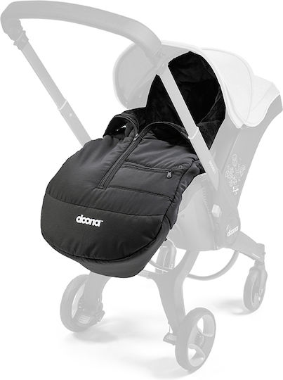Doona Husă Pentru Cărucior Neagră Cu Căptușeală Fleece 93x18cm