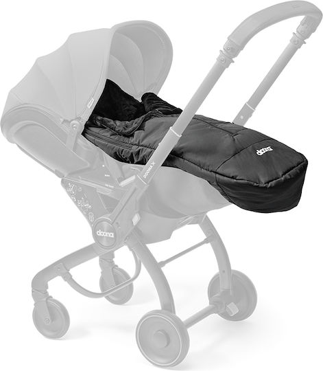 Doona Husă Pentru Cărucior Neagră Cu Căptușeală Fleece 93x18cm