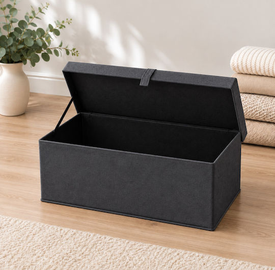 Alas Home Текстилна Кутия За Съхранение С Капак Сива 70x40x30см