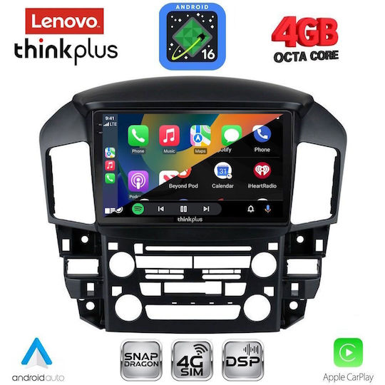 Lenovo Автомобилна Аудио Система за Lexus RX300 1998-2003 (Bluetooth/USB/Вграден Wi-Fi/GPS/Apple CarPlay/Android Auto) с Touch Screen 9"