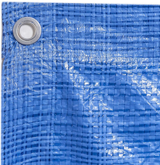 Prelată impermeabilă multifuncțională 8x12 m Inele metalice de fixare PE 55 g/m²