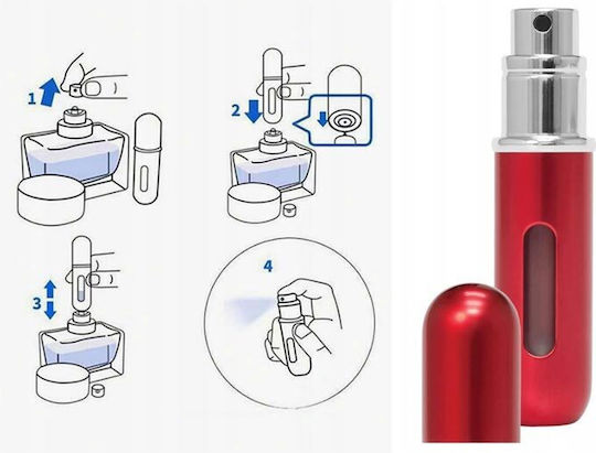 Perfume Bottle Red 5ml With Case