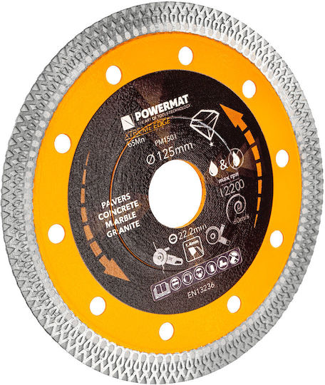 Powermat Δίσκος Κοπής Δομικών Υλικών 125mm