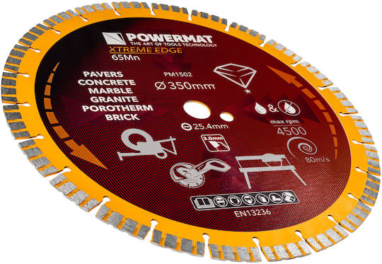 Powermat Powermat Schleifscheiben Für Baumaterialien Mit 24 Klinge 350mm