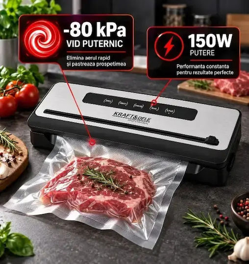 Kraft & Dele Sigilatoare cu Vid Externă cu Lungimea de Sigilare Maximă 320mm