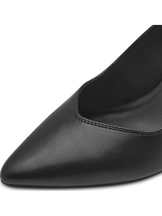 Spitze Zehe Pumps Mit Chunky Mittlerem Absatz Schwarz
