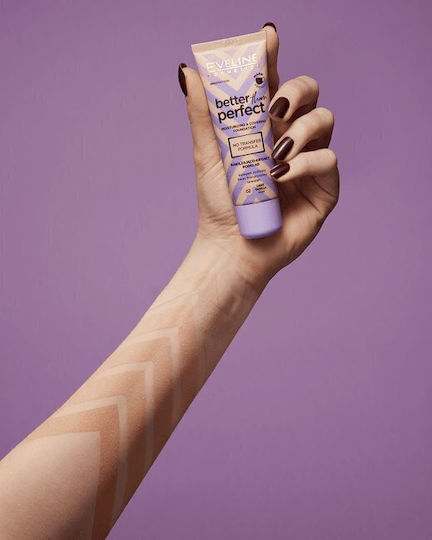 Eveline Cosmetics Besser als perfekt feuchtigkeitsspendende abdeckende Foundation 01 Elfenbein 30ml