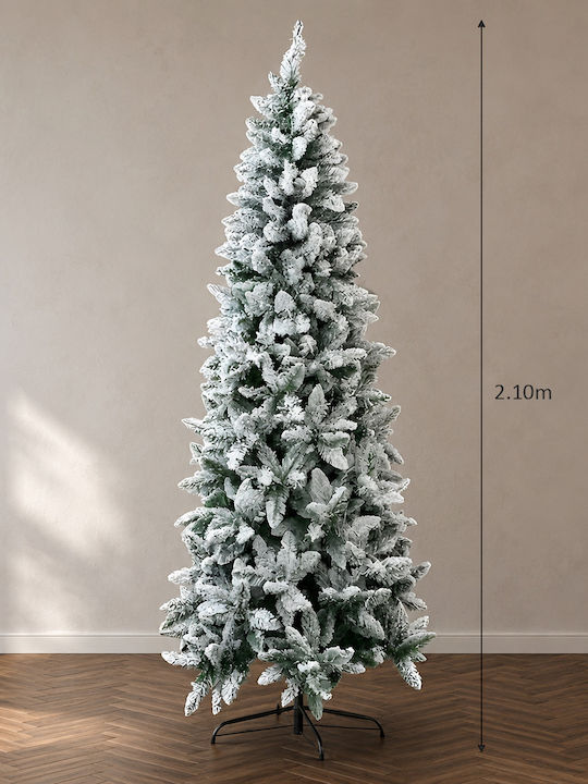 Weihnachtsbaum Schlank 210cm Weiß