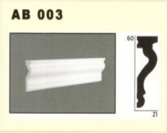 Wandmontiertes Dekoratives Profil Baskí 21x60mm Ab 003