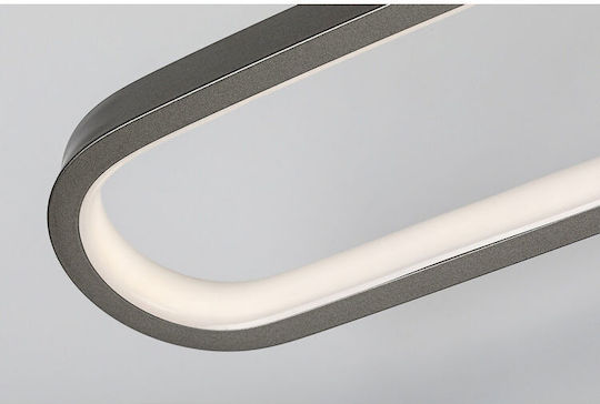 Rabalux Modern Bathroom Wall Lamp with Integrated LED and Natural White Light Grey