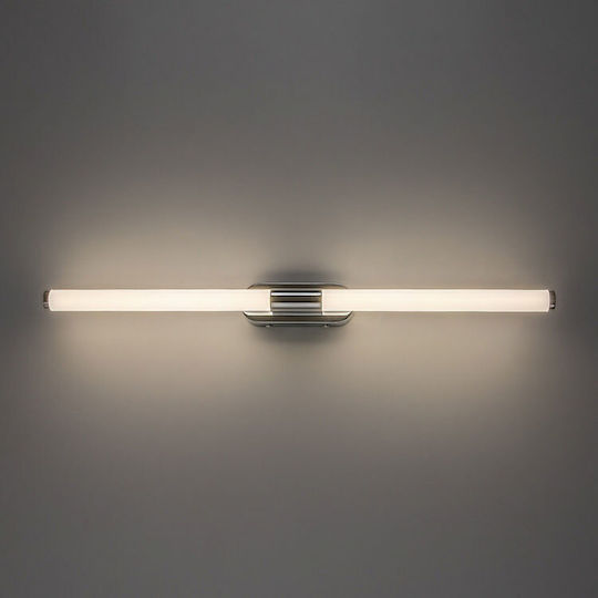 Rabalux Modern Bathroom Wall Lamp with Integrated LED and Natural White Light Silver