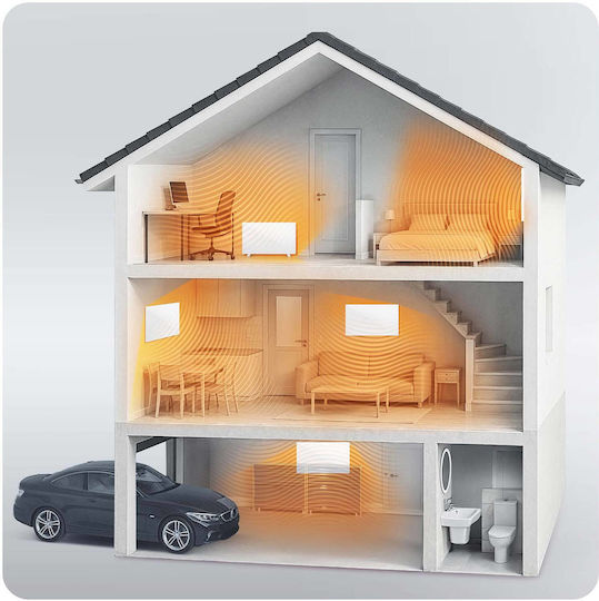 Berdsen Панел за Инфрачервено Отопление за Стена Стъклен 720W Бежов 120x60cm