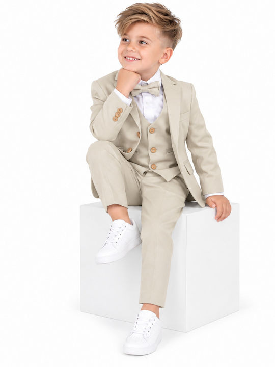 Kids' Suit Summer 5pcs Beige