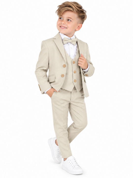 Kids' Suit Summer 5pcs Beige