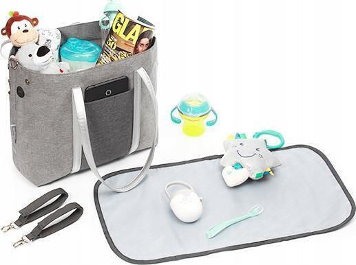 Babyono Shoulder/Hand Diaper Bag Gray