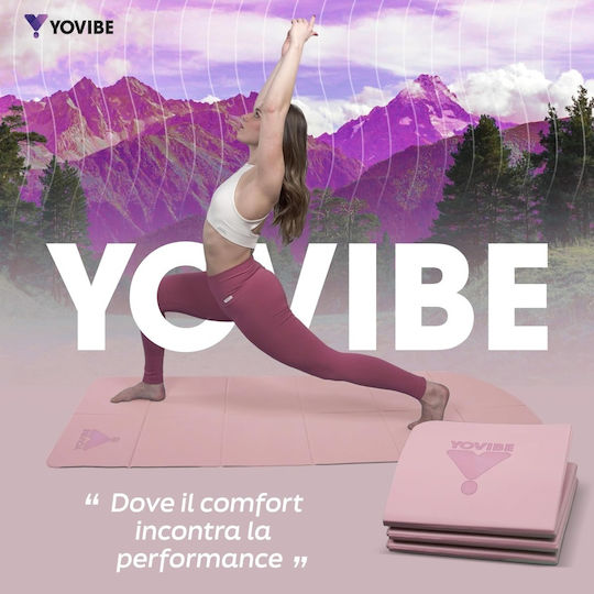 Saltea Pliabilă Pilates Roz (183x60cm)