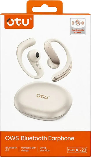Ai-23 Offenes Ohr Bluetooth Kopfhörer mit Ladekoffer Weiß