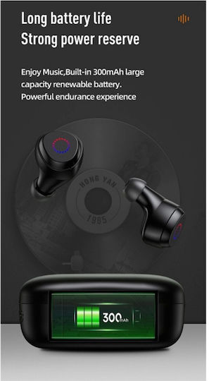 Joyroom JR-TL1 In ear Безжични слушалки Слушалки с Устойчивост на изпотяване и Калъф за зареждане Черни