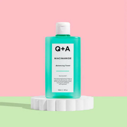 Q+A Natural Skincare Лосион за тонизиране на лице с ниацинамид и хиалуронова киселина 150 мл