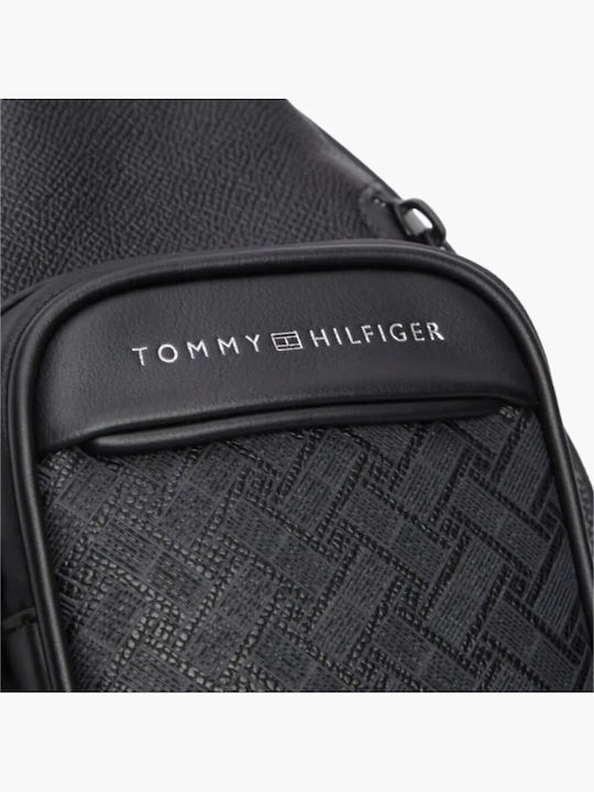 Herren Schulter / Crossbody Tasche Schwarz