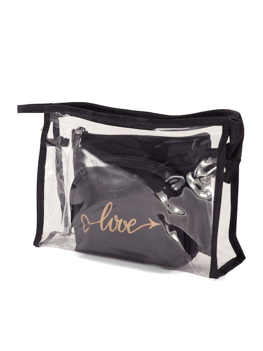 Νεσεσέρ Σετ 3τμχ Polyester-pvc Benzi 24x5x16εκ 5654 Black