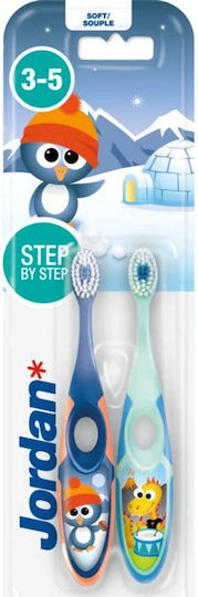 Jordan Soft Clean Παιδική Οδοντόβουρτσα για 3+ Χρονών Πολύχρωμη