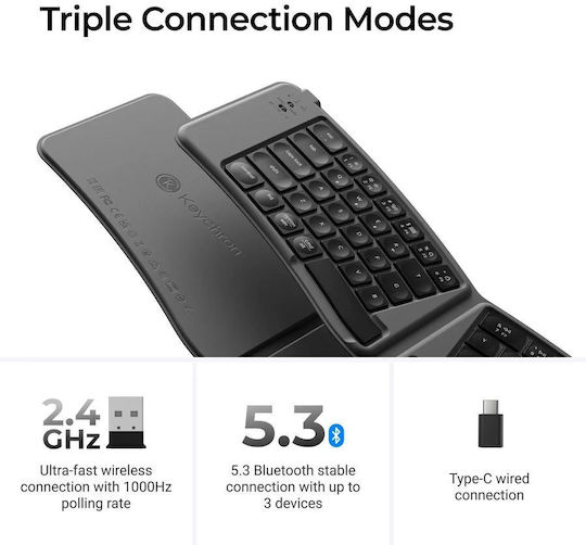 Keychron B11 Pro Ultraslim Безжично Bluetooth Клавиатура за таблети Английски US Сив