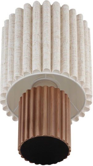 Globo Lighting Wooden Table Lamp with Brown Shade and Base