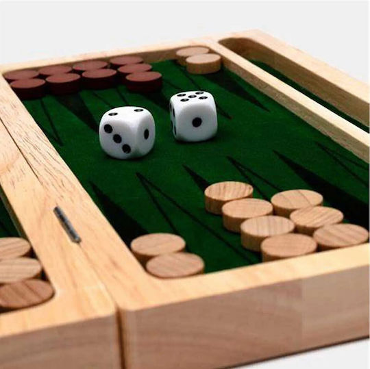 Goki Backgammon & Schach aus Hölzernes 25.5x24cm