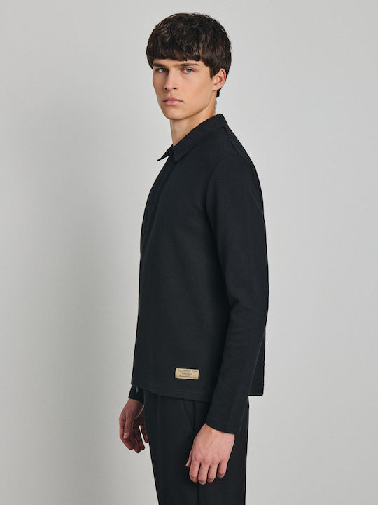 Cedric Polo Langarmshirt Schwarz