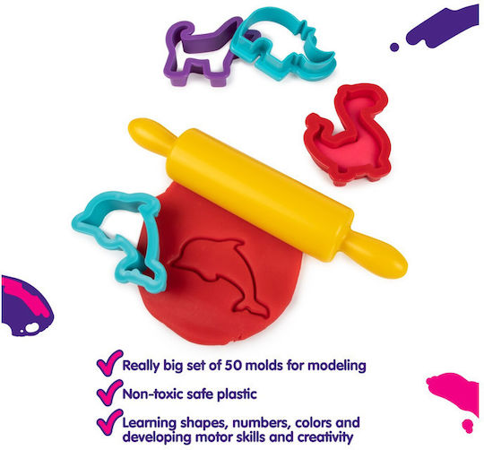 Genio Kids Cuttere pentru Plasticină pentru 3+ Ani 50 buc
