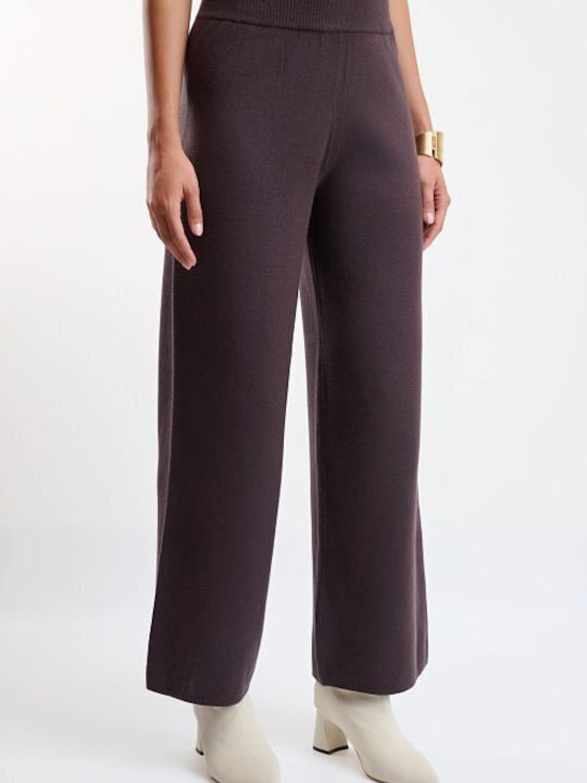 Set Dama Maro Cu Pantaloni în Croială Lejeră Cu Dungi