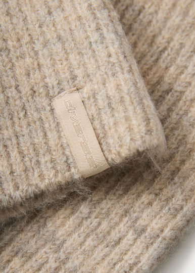 Beanie Unisex Σκούφος Πλεκτός σε Μπεζ χρώμα