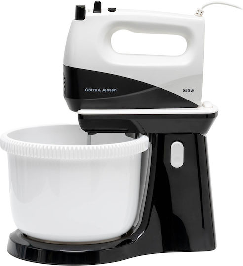 Gotze & Jensen Mixer cu bol din plastic negru 550W