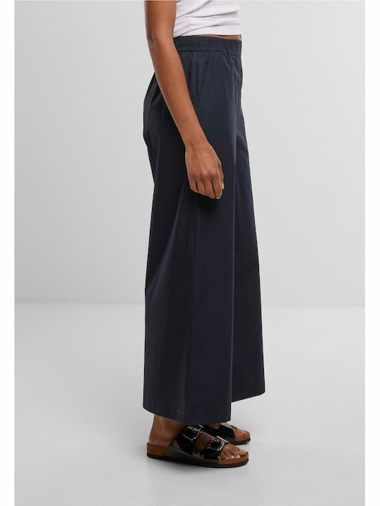 Women's Pantaloons with Rubber Band in Loose Fit Navy