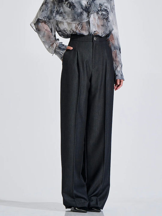 Bill Cost Women's High Rise Fabric Trousers Black Black 10-200207-0-Black