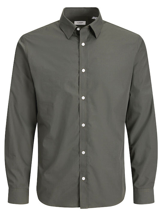 JJ Rebel Πουκάμισο Slim-Fit Khaki