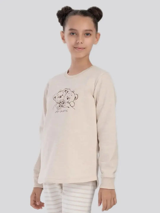 Vienetta Secret Pijama de Iarnă pentru Copii Bej Vienetta Secret Pijama de Iarnă pentru Copii Bej