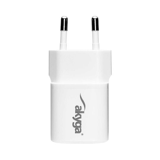 Akyga Зарядно Устройство Без Кабел GaN с USB-C Порт 25W Power Delivery Бял (AK-CH-22)