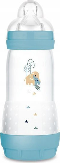 Mam Plastic Baby Bottle Anti-Colic with Silicone Nipple for 4+ months Blue 320ml