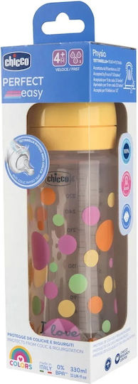 Plastic Baby Bottle Perfect Anti-colic with Silicone Teat for 4+ Months Light Blue 330ml
